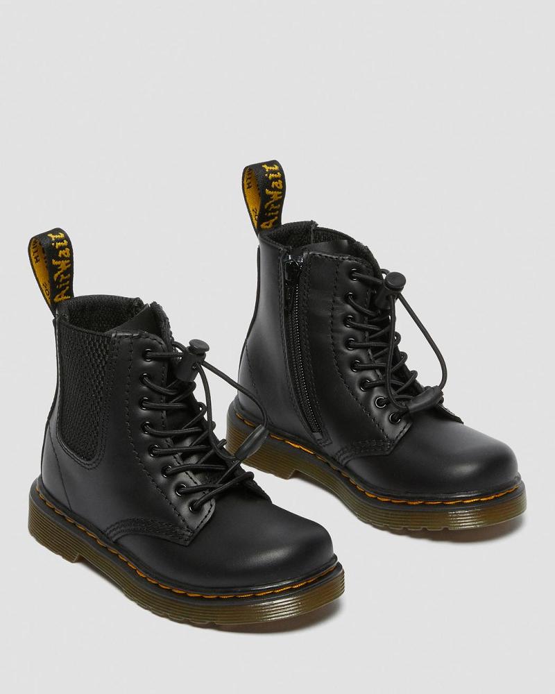 Dr Martens Toddler 1460 Harper Leren Vrijetijdslaarzen Kinderen Zwart | NL 158AHK